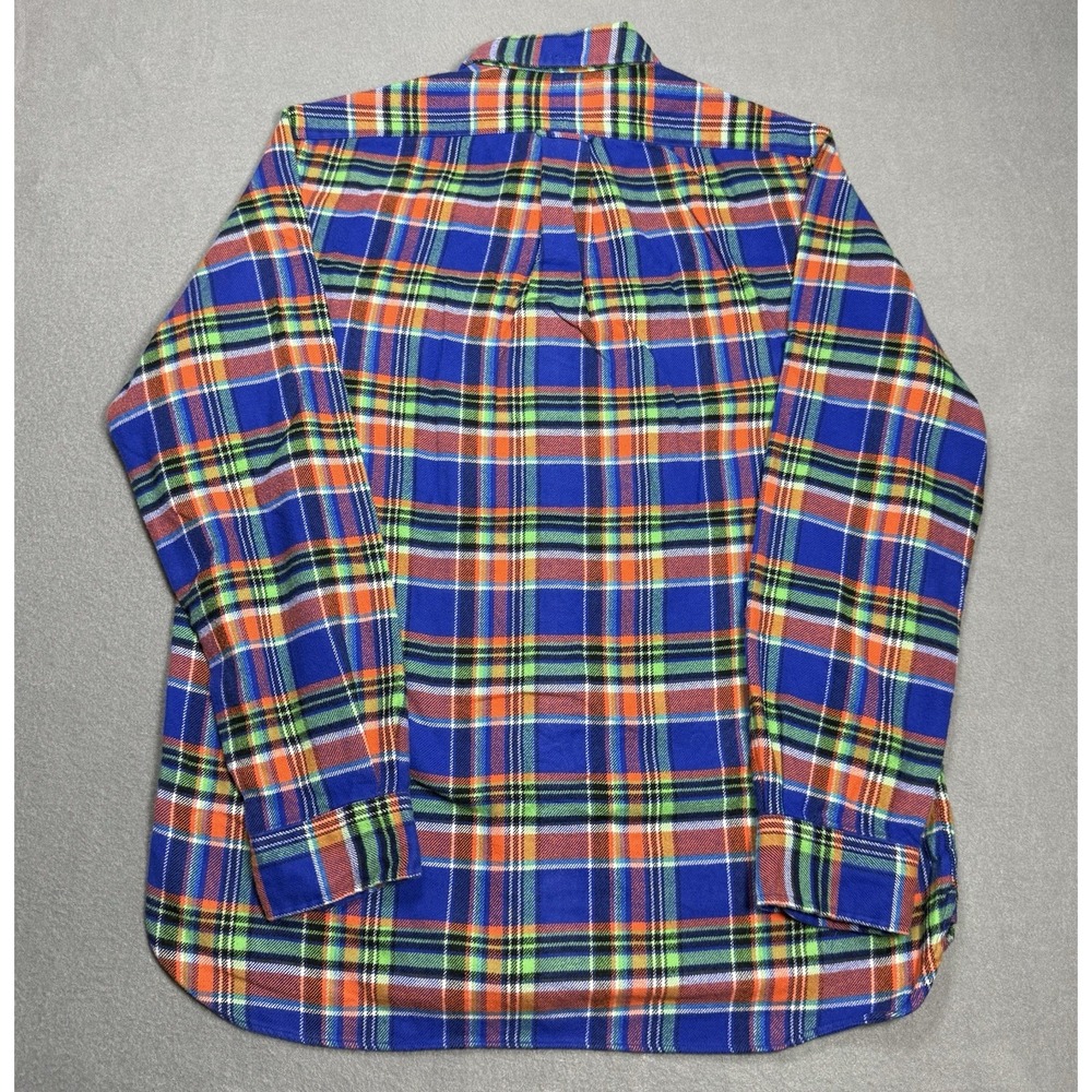 Ralph Lauren Flannel Shirt Mens Medium Madras Plaid Brushed Lumberjack Outdoors - Picture 5 of 7